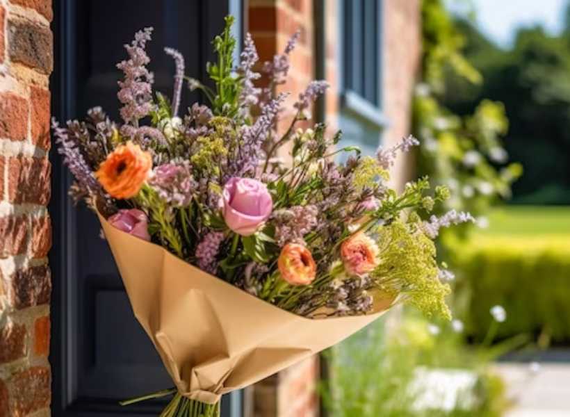 Flowers left on doorstep meaning