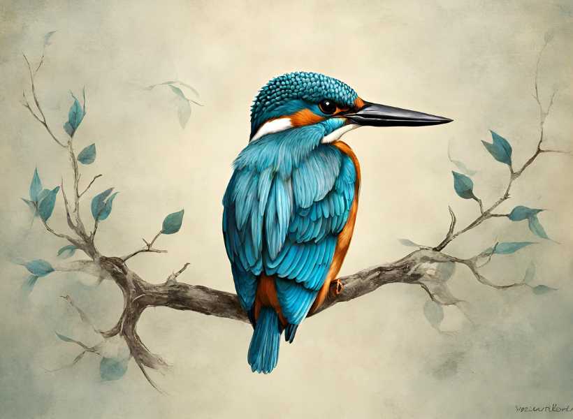 Peace And Tranquility Represented By The Kingfisher