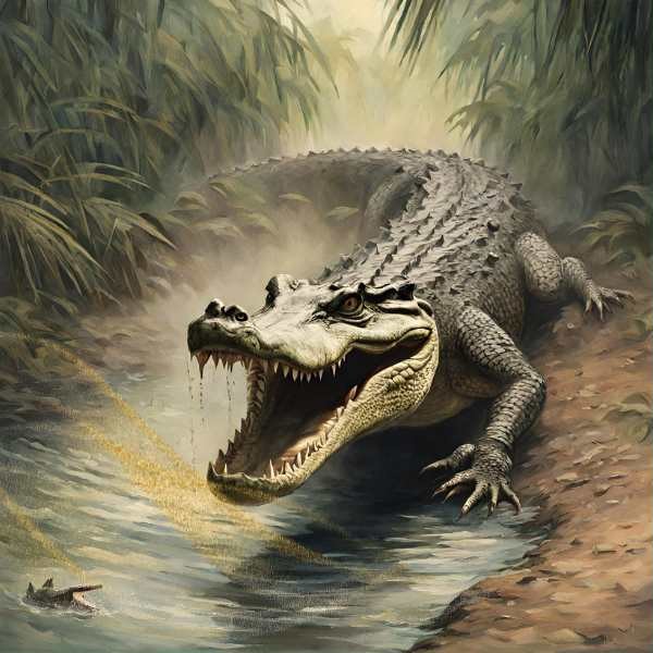 Escaping from crocodile in dream