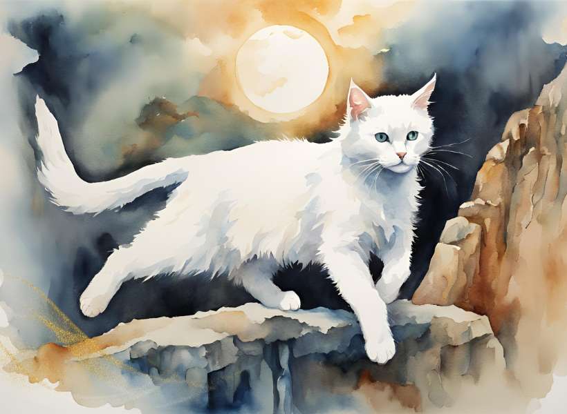 Connecting With The Spiritual Energy Of A White Cat