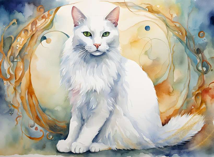 Spiritual Guidance And Wisdom Represented By White Cats: Protection And Guidance