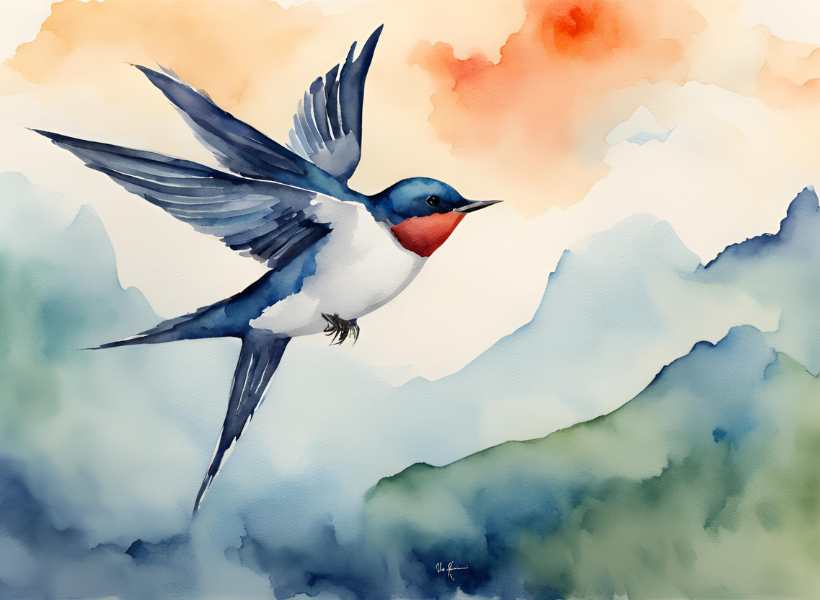 The Connection Between Swallows And The Element Of Air Or Wind