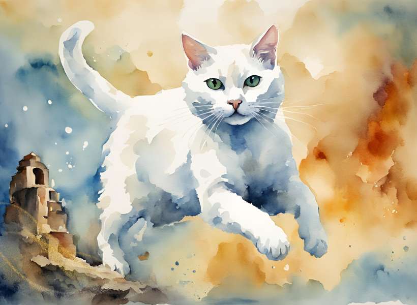 White Cats As Messengers Of Protection And Purity