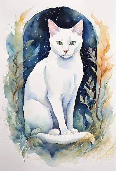 White cat meaning personality