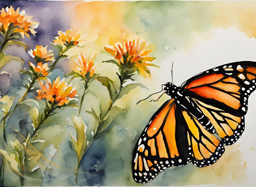 Transformation And Metamorphosis Represented By The Monarch Butterfly